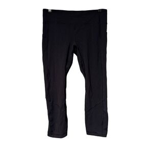 Lululemon Athletic Run Inspire Crop II Womens 8 Black Luxtreme Leggings